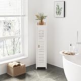 Dripex Badezimmerschrank, Toilettenschrank, Badschrank schmal, Beistellschrank, Aufbewahrungsschrank 80x18x20cm, in weiß