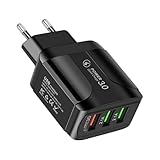 Schnellladeblock, Dreifach-USB-Wandadapter für schnelles Aufladen von Smartphones, tragbares Ladegerät für Zubehör für mobile Geräte auf Reisen, Zuhause, Zuhause, Geschäft und Urlaub