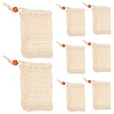 OATIPHO 8 Stück Seifennetze mit Zugband Schnelltrocknender Netzbeutel aus Strapazierfähigem Material für Dusche Körperpeeling Wiederverwendbar Hygienisch Vielseitig Einsetzbar