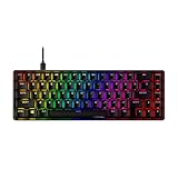 HyperX Alloy Origins 65, Mechanische Gaming-Tastatur, QWERTY amerikanisches Layout, 65-%-Formfaktor, HyperX Red Switch, PBT Double-Shot Keycaps, RGB-Beleuchtung, Abnehmbares USB-C-Kabel, Schwarz