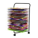 Abnehmbare Ablagen, Kunst-Trockenständer, robuster Rollständer für Klassenzimmer und Studio-Organisation