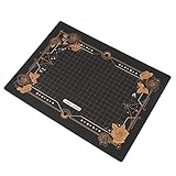 Tofficu Trägerplatte Quilten Schneidebrett Patchwork-Schneidematte Gravurmatte cutting mat Schneidematte für Basteln Schneidebrett gravieren Kunstschnitz-Schneidematte Plastik Black