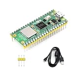 Waveshare Pi-Pico-2-W-M Package, RPi Official Pico 2 W Microcontroller Board with Pre-Soldered Header (Mono), RP2350 Chip, Dual-Core & Dual-Architecture Design, Supports WiFi & BT5.2