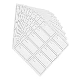 SEWACC 10 Blatt Wasserdichte Ölresistente Flaschenetiketten Ablösbare Lebensmittelaufkleber mit Handschriftlicher Beschriftung Mehrfach Verwendbare Vorratsdosen und Gefrieretiketten für