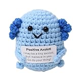 Gestricktes Axolotl-Spielzeug – Weiches Plüsch-Axolotl-Stofftier, Handgefertigtes Gehäkeltes Axolotl | Entzückendes Wassertier-Plüschtier, Süßes Amigurumi-Axolotl-Stofftier, Gehäkelte Strickpuppe Für