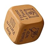 Holzwürfel-Set – 6 seitliche Quilter-Entscheidungswürfel, Stickerei-Bastelwerkzeuge, zufällige Wahl für Quilt-Kunstprojekte, lustige Design-Hilfe für Anfänger, Künstler, Näher, Frauen, Enthusiasten