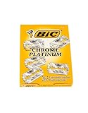 BIC Rasierklingen, 100 Stück, Chrome Platinum, für jeden Rasierhobel, Doppelkanten-Klingen, rostfrei