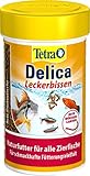 TetraDelica Bloodworms, Naturfutter für Zierfische, enthält zu 100% gefriergetrocknete rote Mückenlarven, 100 ml Dose