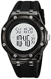 findtime Digitale Uhren für Herren Damen Sportuhr 5ATM Wasserdicht Armbanduhr Kalender Stoppuhr Alarm Quarzuhr Casual Einfach Leicht zu Lesen Große Zahlen, Schwarz