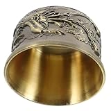 BEBEMOKO Vintage Metall Weinbecher Dekorativer Weinkelch mit Prächtiger Prägung für Anlässe für Hochzeiten Restaurants und Zuhause für Weinliebhaber