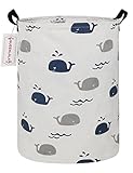 QUEENLALA Großer Aufbewahrungskorb, Wäschekorb, Badezimmer, Heimdekoration, runder Aufbewahrungsbehälter, faltbar, Aufbewahrungskorb für Jungen und Mädchen