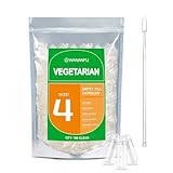 WANANFU Vegane Leerkapseln Größe 4 (100 Stück) Bundle mit 2 Mikrolöffeln, leere Kapseln zum Befüllen, Kompatibel mit Kapselfüller Größe 4