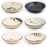 XNSHUN 6 Stück Snack Schalen Set Dip Schälchen, Mini Keramik Soße Gewürzschalen Sushi Sojasauce, 3.5 Inch Dipschalen Soja Saucenschälchen Für Gewürzen Sojasauce Saucen Snacks (Beige)