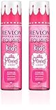 REVLON PROFESSIONAL EQUAVE Kids Princess Detangling Conditioner, 200 ml, entwirrender Leave in Sprühconditioner für Kinder, 2-Phasen Haarpflege für glänzende, seidige Haare (Packung mit 2)