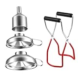 SOLUSTRE Teiliges Trichter mit Rutsch Funktion und Hebel Einmachtrichter für Öl Wein und Konserven Langlebig Leicht zu Reinigen und Vielseitig für Küche und Einwecken Geeignet