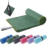 Linlook Mikrofaser Handtuch Groß 180x80cm- Kompakt Schnelltrocknend Sporthandtuch, Strandhandtuch, Reisehandtuch und Badetüch für Sport Travel Yoga Camping Beach Gym (Grün, 180x80cm)