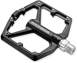 ROCKBROS Fahrradpedale Rennrad Pedale Aluminium Platform Pedale Ultraleicht Antirutsch Fahrrad Pedale 9/16 Zoll für MTB E-Bike Stadtrad