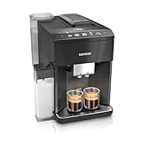 Siemens Kaffeevollautomat EQ500 integral TQ515D09, viele Kaffeespezialitäten, Milchaufschäumer, integr. Milchbehälter, Doppeltassenfunktion, automat. Dampfreinigung, 1500 W, Klavierlack schwarz
