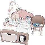 Smoby Toys - Baby Nurse Cocoon Puppen-Spiel-Set für Kinder ab 3 Jahren - 3-in-1 Spielcenter (Puppenbett, Wickeltisch & ESS-Station) - inkl. & Puppen-Zubehör