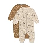 PIPPI Unisex Baby Nightsuit -Zipper (2-Pack) Pajamas, Mehrfarbig, 56 EU