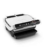 Tefal OptiGrill Elite Kontaktgrill, 12 Programme, Digitales Display mit Garstufenanzeige, Abnehmbare Platten, Elektrogrill, Edelstahl, GC750D16