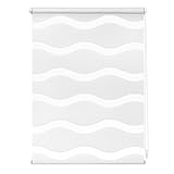 Lichtblick Doppelrollo Klemmfix ohne Bohren, Welle, Blickdicht, Klemmträger-Montage, Sichtschutz, Wandmongtage, Deckenmontage, für Fenster und Türen Weiß,70 cm x 150 cm (B x L)