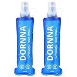 DORNNA® - 2x1 TPU Faltbare Trinkflaschen, Soft Flask, Wasserflasche BPA-Frei Sportflasche für Trinkrucksack, Fahrrad, Wandern,Joggen,Camping und Klettern. (500ml x 2)