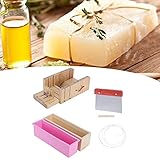 Ouitble Seifenherstellungs-Set, Seifenherstellung, Werkzeug-Set, DIY, handgefertigter Seifenschneider, rechteckige Form, Zubehör für Zuhause, 900 ml Kapazität