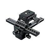 KIWIFOTOS FC-1II Professionelle Einstellschlitten - 4-Wege Makroschiene Focusing Rail Slider mit Arca Swiss Schnellwechselplatte