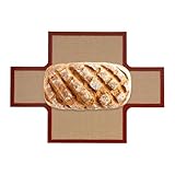 Silikon-Backmatte für Backform – Antihaft-Backmatte und rutschfeste Backmatte aus Silikon für Auflauf | für Kekse, Gebäck, Kuchen, Pizza, fermentierter Teig