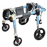Haustierpflege-Hunderollstuhl, 4-Rad-Hunderollstuhl-Beinstütze, Hunderollstuhl for Vorder-/Hinterbeine, Mobilitätshilfe mit voller Unterstützung for die Hüftstütze des Hundes, for mittelgroße(X-Large)