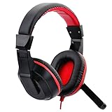 Gatuida Verstellbares Gaming Headset mit Noise Cancelling Mikrofon Stereo Over Ear Kopfhörer für PC Laptop Komfortabler Gepolsterter Bügel Lautstärkeregelung und Zufällige Zufällige Farbe