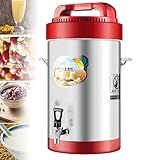 Automatischer Nussmilchbereiter, 8-in-1-Multifunktionsgerät für selbstgemachte pflanzliche Milch, Sojamilch, Mandelmilch, Hafermilch, Saft und Sojamilch mit Startverzögerung/AutoClean/Warmhalten,10L