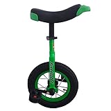 HWF Einrad Kinder 12' Einrad, Perfekt Anlasser Anfänger Einrad, für 5 Jahre Kleinere Kinder/Kinder/Jungen/Mädchen, 4 Farben Optional (Color : Green, Size : 12 Inch Wheel)