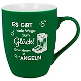 Spruchreif | SOFT-TOUCH-Tasse mit Spruch | Tasse mit Soft-Touch Silikonoberfläche | Tasse mit beidseitiger Gravur | Geschenke für Angler | Anglergeschenk | Lustige Geschenkideen für Angler