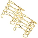 Healeved 2 Stück Metallarmband Breites Armreifenarmband Armschmuck Für Frauen Armmanschettenschmuck Für Frauen Armbänder Dünnes Offenes Manschettenarmband Offener Armreif Legierung Golden