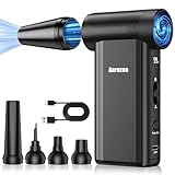 Elektrische Staubgebläse Druckluftspray für PC Reinigungsset, 300000 RPM Compressed Air Duster, 8-Gang Air Duster Luftdruckspray mit 7600mah Akku, Tastatur Reinigung für PC, Elektronik, Sofa, Auto