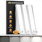 FILIYANO Unterbauleuchte Küche Led 3 Stück | 6000K Schrankbeleuchtung Led Leiste mit Bewegungsmelder| 1100mAh Wiederaufladbar & Dimmbar | Magnetische Beleuchtung für Schrank, Regal, Treppe (20CM)