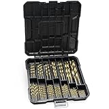 99 Stück Titanium Drill Bit Set: Bohrer Bit Set mit Spiralbohrer Metallbohrer Set Professional Bohrer Set von 1.5mm bis 10mm - Titanium Bohrer für Holz Guss Aluminiumlegierung Kunststoff