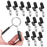 LOORGVEL 12Stücke Clipkragen für Langhanteln Clips mit Griffen zum Sicheren Verschließen von Hantelstangen rutschfest Bedienen für Effektives Krafttraining