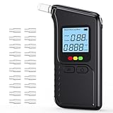 ROTTOGOON Alkoholtester mit Zwei Sensoren, Professioneller Promillemessgerät mit Digitaler LCD-Anzeige Tragbarer Alkoholmessgerät Enthält 20 Düsen für Den Persönlichen und Professionellen Gebrauc