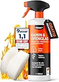 Kaminscheibenreiniger 580ml extra stark - Kaminglasreiniger gegen hartnäckigen Ruß an Ofenscheiben - Kaminreiniger zum Reinigen verrußter Kaminscheiben & Ofenglas