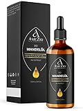 Mandelöl Bio Kaltgepresst I Für Haare, Gesicht, Körper, Haut I Mandelöl baby I 100% rein und nachhaltig I Natürlich für Kosmetik I Hautpflege I Vegan und Tierversuchsfrei I 100 ml