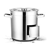 Suppentopf aus Edelstahl – Induktionsgeeigneter Kochtopf mit Deckel, vielseitig für alle Herde, ideal für Suppen und Eintöpfe