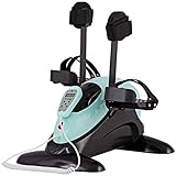 Motorisierter Bein- und Armpedaltrainer Mini Heimtrainer mit Beinschutzbügel - Elektrischer Pedaltrainer für Senioren, Behinderte, Behinderte und Schlaganfall Überlebende (Blau 47 x 32 x 32 x