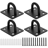 PAMINGONO U förmiges Schwerlast aus Edelstahl mit Schrauben und Dübeln Verschleißfest Geeignet für Hängematten Lampen Schaukeln und Blumentöpfe Einfache Montage