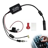 Autoradio Antennenverstärker 12V DAB Splitter Antennenverstärker Auto Antennen für DAB/FM/AM Radio Universal Nachrüsten Stecker Signal Adapter für Audio Stereo Digital Autoradio Autos Boote LKWs