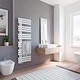 Schulte Designheizkörper Emma, Größe 150 x 50 cm Stahl pulverbeschichtet, Farbton: Alpinweiß H025150050 04