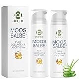 BSOON Moossalbe PLUS, 2 Stück Hautreparatur Moossalbe, gegen Hautunreinheiten und Hautglanz Mooscreme Natürliche Aloe Vera, gegen Falten Gesichtsfaltencreme für alle Hauttypen