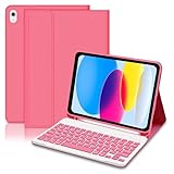 Hofsos Schutzhülle mit Tastatur für iPad 11. Generation A16 11 Zoll 2025, schlanke Hülle für 10. Generation 27,7 cm (11 Zoll) 2022 – magnetische, abnehmbare Tastaturabdeckung und Stifthalter für iPad